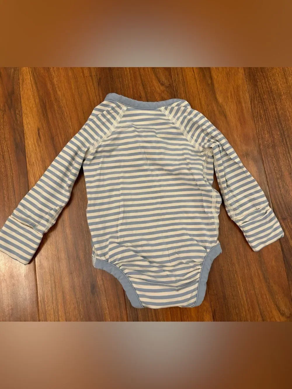 Hanna Andersson 3 Layette Tencel Stripe Crossover Bodysuits